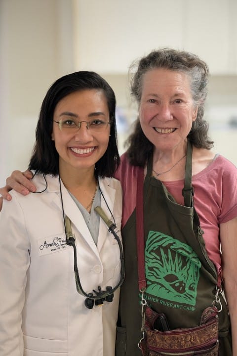 Dr. Teah Nguyen with a patient at the Center for Breath Treatment, Berkeley