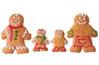 Family of gingerbread men with icing